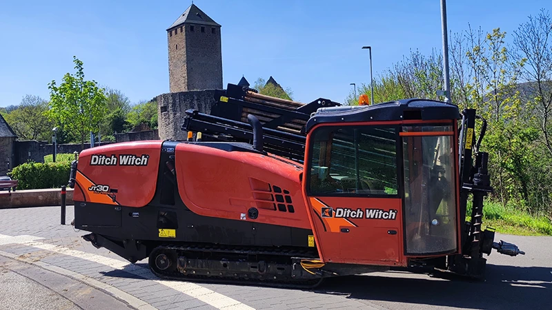 Bohrtechnik Keller, Baustelle, Rohrverlegung, Kabelschutzrohre