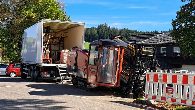 Bohrtechnik Keller, Baustelle,Rohrverlegung, Kabelschutzrohre